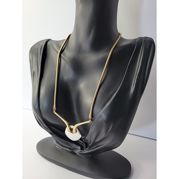 Vintage Amway Necklace Rope Chain Gold Tone Silver Tone Pendant Jewelry Costume - Picture 8 of 14